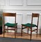 Mid-Century Modern Italian Walnut & Upholstered Dining Chairs, 1950s, Set of 6, Image 8