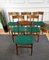 Mid-Century Modern Italian Walnut & Upholstered Dining Chairs, 1950s, Set of 6 2