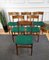 Mid-Century Modern Italian Walnut & Upholstered Dining Chairs, 1950s, Set of 6, Image 2