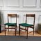 Mid-Century Modern Italian Walnut & Upholstered Dining Chairs, 1950s, Set of 6 3