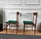 Mid-Century Modern Italian Walnut & Upholstered Dining Chairs, 1950s, Set of 6, Image 4