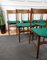 Mid-Century Modern Italian Walnut & Upholstered Dining Chairs, 1950s, Set of 6, Image 11