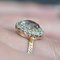 19th Century French Aquamarine Diamonds 18 Karat Yellow Gold Round Ring 17