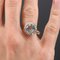 Französischer runder Ring aus 18 Karat Gelbgold mit Aquamarin-Diamanten, 19. Jh 10
