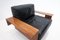 Moderner Mid-Century Armlehnstuhl aus Holz & Leder im Stil von Tobia Scarpa, 1960er 5