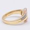 Vintage 8k Yellow Gold Ring with Morganite and Diamonds, 1980s, Image 3