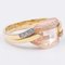 Vintage 8k Yellow Gold Ring with Morganite and Diamonds, 1980s 2