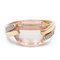 Vintage 8k Yellow Gold Ring with Morganite and Diamonds, 1980s, Image 1