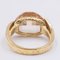 Vintage 8k Yellow Gold Ring with Morganite and Diamonds, 1980s, Image 4