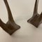 Mid-Century Brutalist Bronze Candleholders, Michael Harjes, Germany, 1960s, Set of 2, Image 12