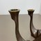 Mid-Century Brutalist Bronze Candleholders, Michael Harjes, Germany, 1960s, Set of 2, Image 7