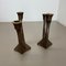 Bougeoirs Brutalistes Mid-Century en Bronze, Allemagne, 1960s, Set de 2 10