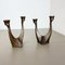 Mid-Century Brutalist Bronze Candleholders, Michael Harjes, Germany, 1960s, Set of 2 18