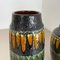 Fat Lava Multi-Color Vases from Scheurich, Germany, 1970s, Set of 2 5