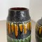 Fat Lava Multi-Color Vases from Scheurich, Germany, 1970s, Set of 2, Image 5