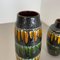 Fat Lava Multi-Color Vases from Scheurich, Germany, 1970s, Set of 2, Image 4