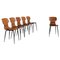 Plywood Dining Chairs attributed to Carlo Ratti for Industria Compensati Curvati, 1950s, Set of 6 1