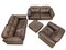 Brown Leather DS-101 Living Room Set from De Sede, 1970s, Set of 4 2