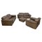Brown Leather DS-101 Living Room Set from De Sede, 1970s, Set of 4 1