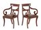 Chaises Regency en Acajou, Set de 2 3