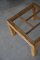 Quadratischer italienischer Vintage Rattan Tisch mit Glasplatte, 1970er 6