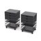 Black Metal Modular Bedside Tables, 1980s , Set of 2 4