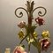 Italian Tole Ceramic Flower Chandelier, 1960s, Image 9