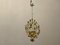 Italian Tole Flower Chandelier, 1960s 3