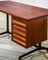 Model T90 Desk with Chest of Drawers and Metal Structure and Wooden Top by Osvaldo Borsani for Tecno, 1960s 3