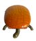 Joyero francés de cuero y bronce con forma de tortuga, años 50, Imagen 5