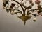 Italian Tole Ceramic Flower Chandelier, 1960s, Image 3