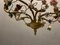 Lámpara de araña italiana con flores de cerámica, años 60, Imagen 3