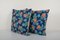 Housses de Coussin Florales Mid-Century en Coton, 1960s, Set de 2 3