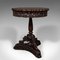 Antique Anglo Indian Teak Tilt Top Carved Lamp Table 4