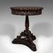 Lampada da tavolo antica anglo-indiana in teak intagliato, Immagine 4