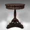 Antique Anglo Indian Teak Tilt Top Carved Lamp Table 3