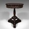 Antique Anglo Indian Teak Tilt Top Carved Lamp Table 5
