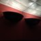 Schwarze emaillierte Keramik Wandlampen, Frankreich, 2er Set 12