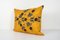 Suzani Yellow Cushion Cover Fashioned from Uzbek Textile 3