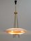 Lampe à Suspension Mid-Century en Cristal de Style After Pietro Chiesa pour Fontana Arte, 1950s 2
