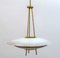 Lampada a sospensione Mid-Century moderna in cristallo nello stile di After Pietro Chiesa per Fontana Arte, anni '50, Immagine 6