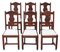 Art Nouveau Oak Dining Chairs, 1915, Set of 6, Image 1