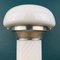 Große weiße Vintage Murano Mushroom Tischlampe, Italien, 1970er 7