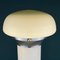 Große weiße Vintage Murano Mushroom Tischlampe, Italien, 1970er 9