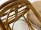 Taburete de bambú con cojín de paja, años 70, Imagen 10