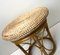 Taburete de bambú con cojín de paja, años 70, Imagen 13