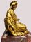 Mathurin Moreau, dame qui pose, 1800s, Glided Bronze & Red Marble Base 7