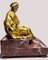 Mathurin Moreau, dame qui pose, XIX secolo, base in bronzo e marmo rosso, Immagine 1