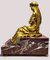 Mathurin Moreau, dame qui pose, 1800s, Glided Bronze & Red Marble Base, Image 4