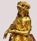 Mathurin Moreau, dame qui pose, 1800s, Glided Bronze & Red Marble Base, Image 3